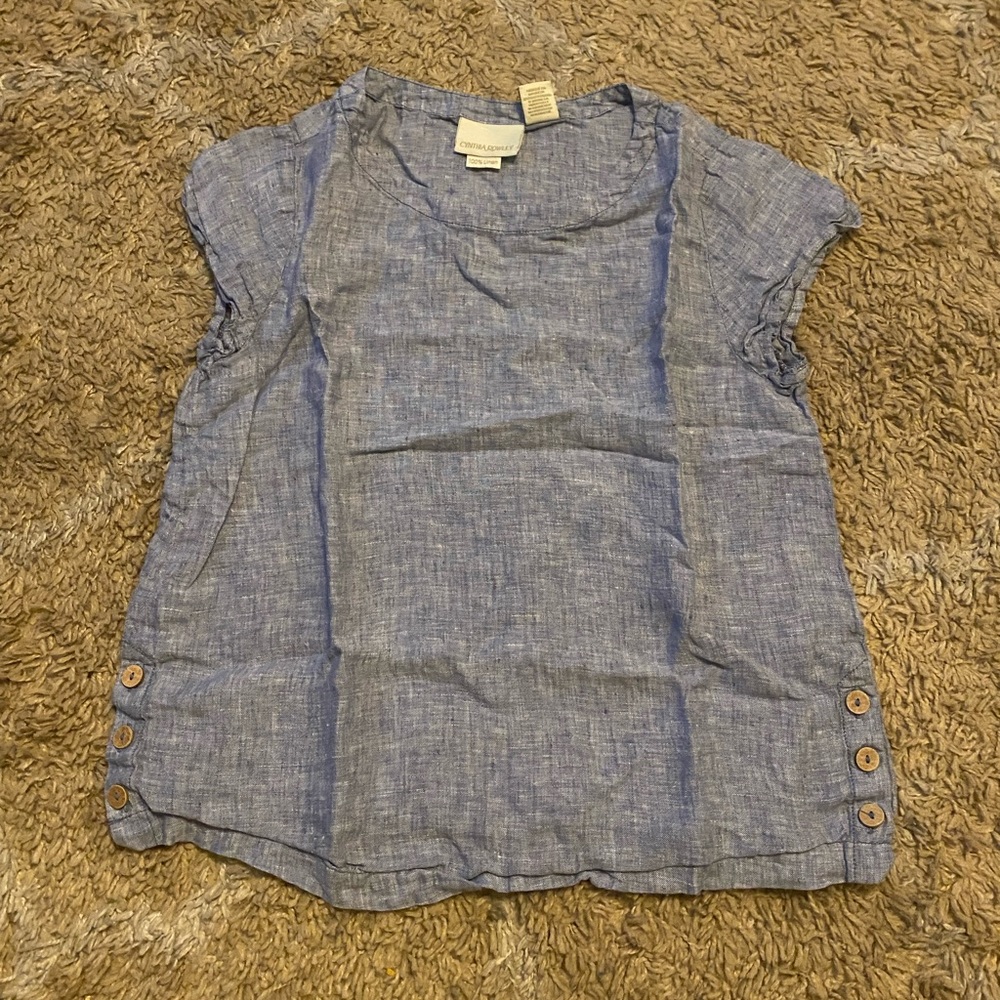 Cynthia Rowley blue blouse size small